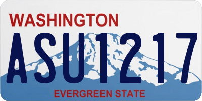 WA license plate ASU1217