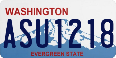 WA license plate ASU1218