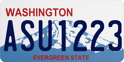 WA license plate ASU1223