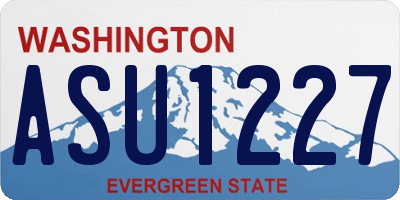 WA license plate ASU1227