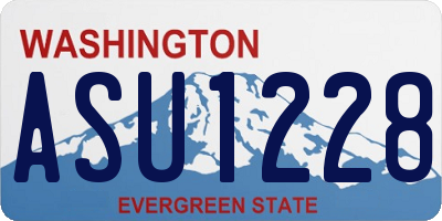 WA license plate ASU1228