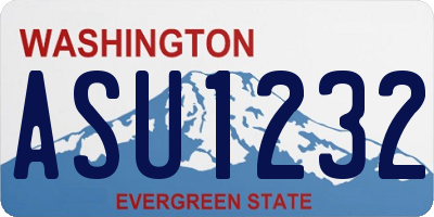 WA license plate ASU1232