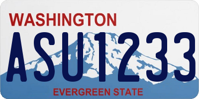 WA license plate ASU1233