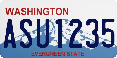 WA license plate ASU1235