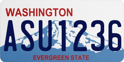 WA license plate ASU1236