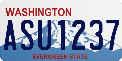 WA license plate ASU1237