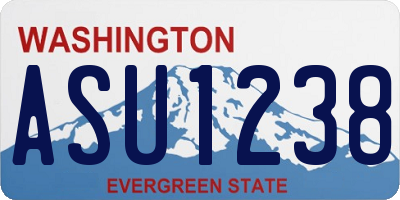 WA license plate ASU1238