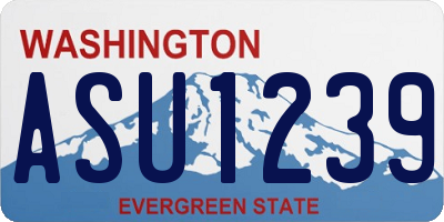 WA license plate ASU1239