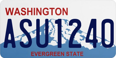 WA license plate ASU1240