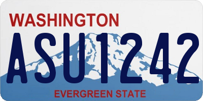 WA license plate ASU1242