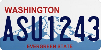 WA license plate ASU1243