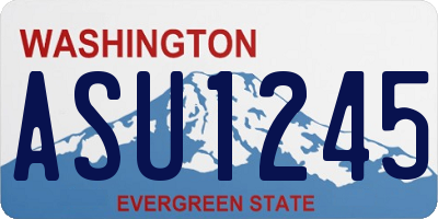 WA license plate ASU1245