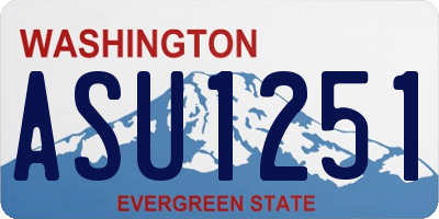 WA license plate ASU1251