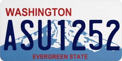 WA license plate ASU1252