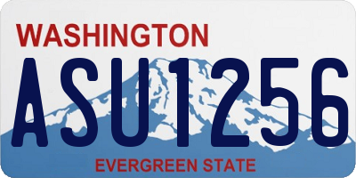 WA license plate ASU1256