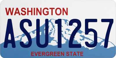 WA license plate ASU1257