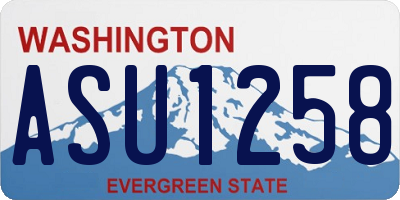WA license plate ASU1258
