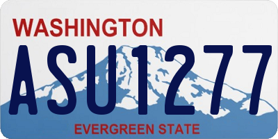 WA license plate ASU1277