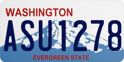 WA license plate ASU1278