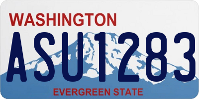WA license plate ASU1283