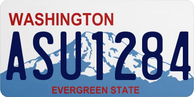 WA license plate ASU1284