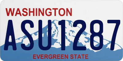 WA license plate ASU1287