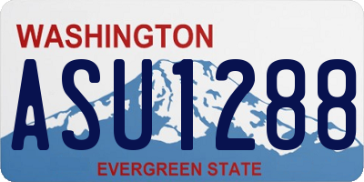 WA license plate ASU1288