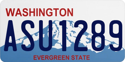WA license plate ASU1289