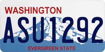 WA license plate ASU1292