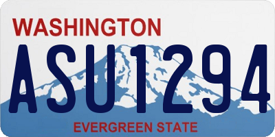 WA license plate ASU1294