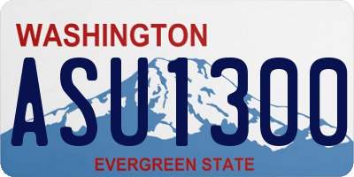 WA license plate ASU1300