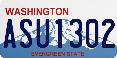 WA license plate ASU1302