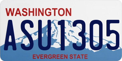 WA license plate ASU1305