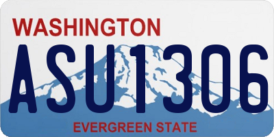 WA license plate ASU1306