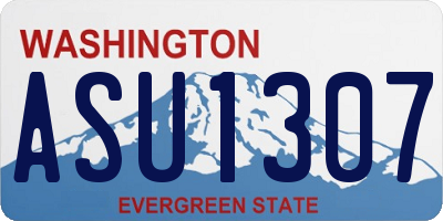WA license plate ASU1307