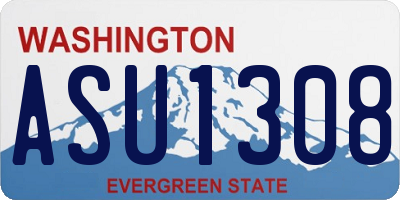 WA license plate ASU1308