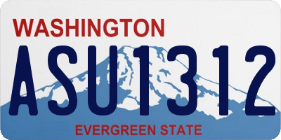 WA license plate ASU1312