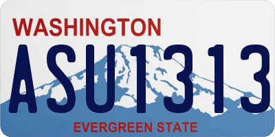 WA license plate ASU1313