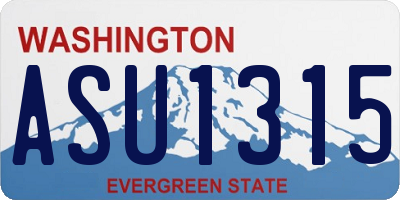 WA license plate ASU1315
