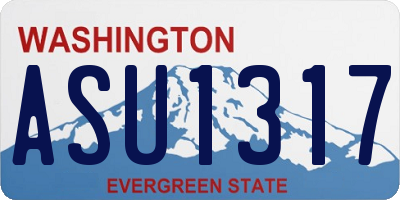 WA license plate ASU1317