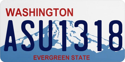 WA license plate ASU1318