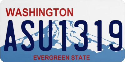 WA license plate ASU1319