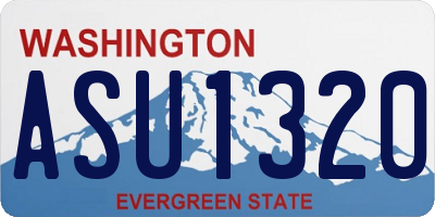 WA license plate ASU1320