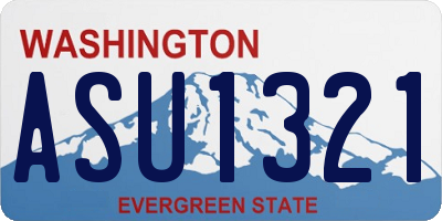 WA license plate ASU1321