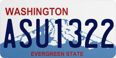 WA license plate ASU1322