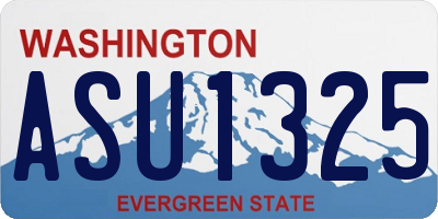 WA license plate ASU1325