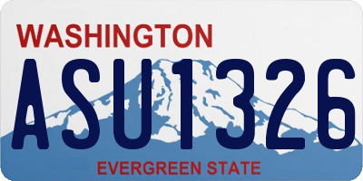 WA license plate ASU1326