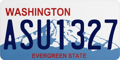 WA license plate ASU1327