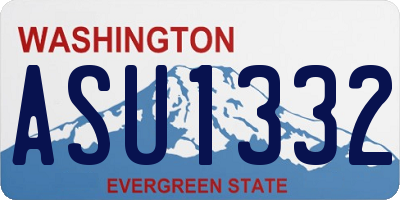 WA license plate ASU1332