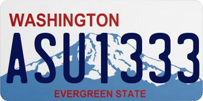 WA license plate ASU1333